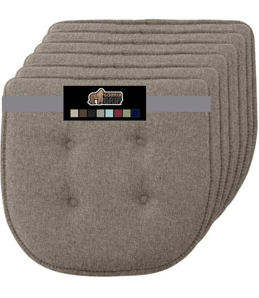 Gorilla Grip Tufted Beige Chair Cushion
